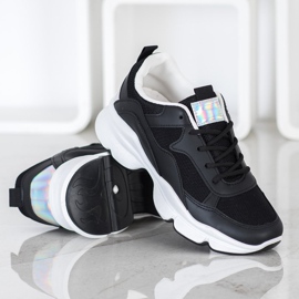 SHELOVET Udobne crne tenisice crna 1