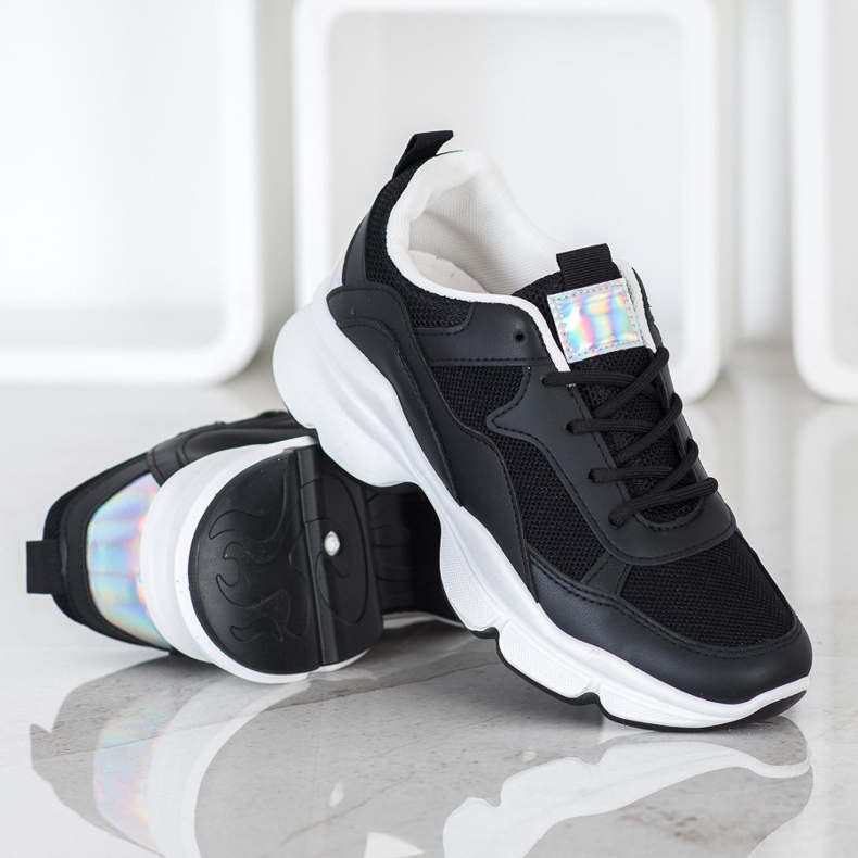 SHELOVET Udobne crne tenisice crna 1