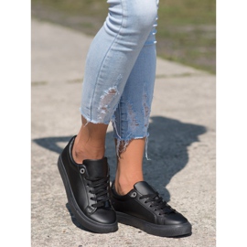 SHELOVET Tenisice s eko kožom crna 2