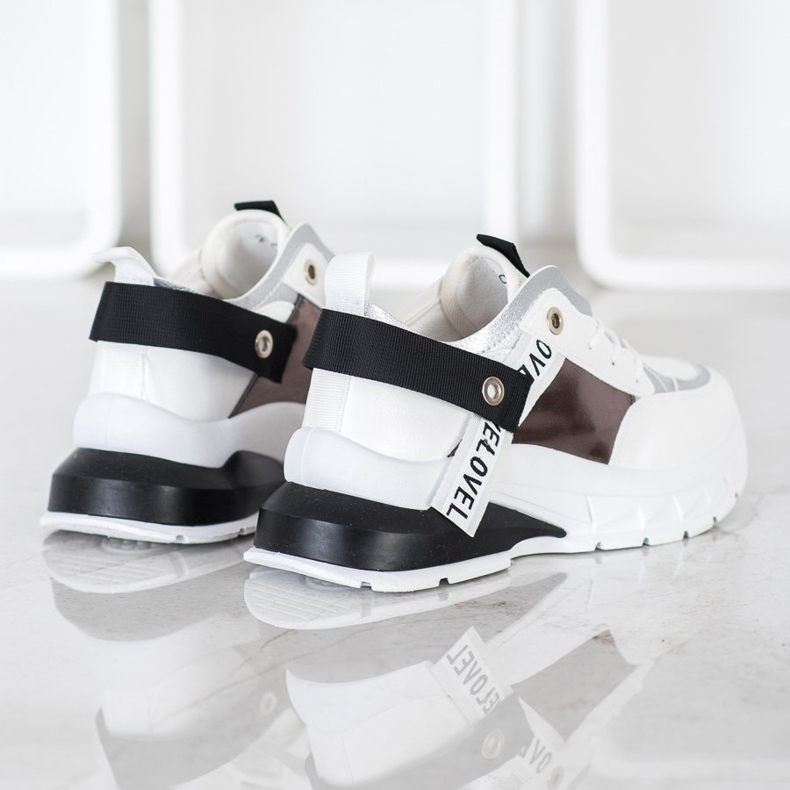 Marquiz Elegantne tenisice bijela crno 1