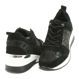 Ženske sportske cipele vezane Filippo DP1505 / 20 crne crna 3