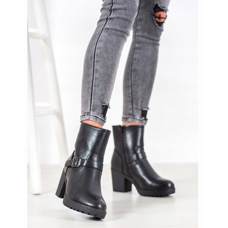 J. Star Modni čizme na platformi crna 1