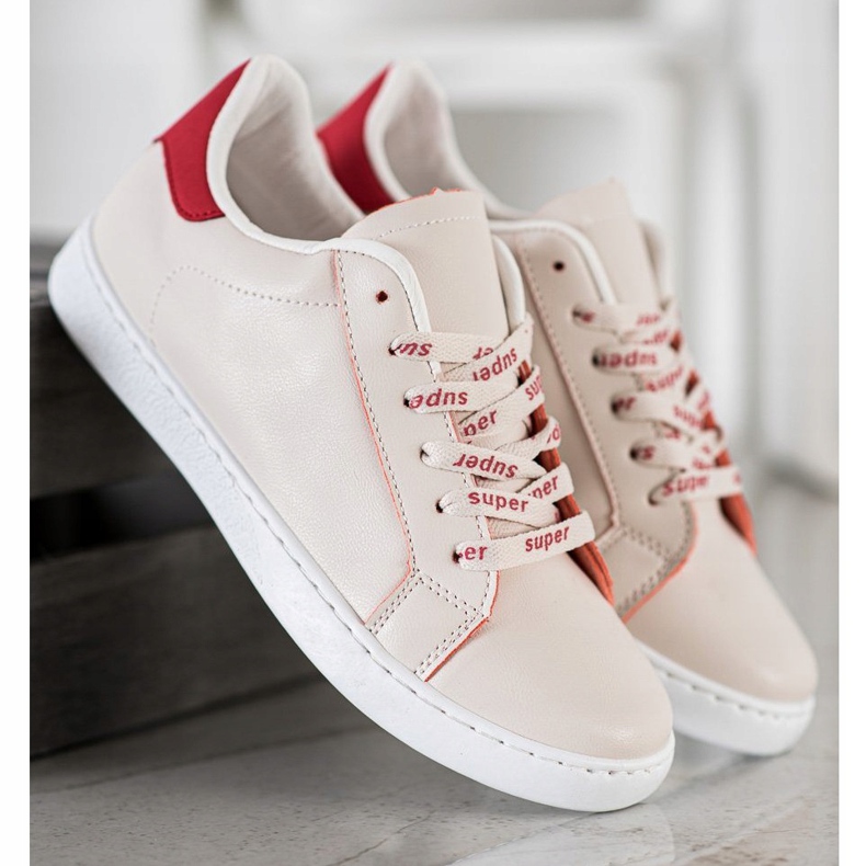 SHELOVET Modne sportske cipele bijela crvena 2