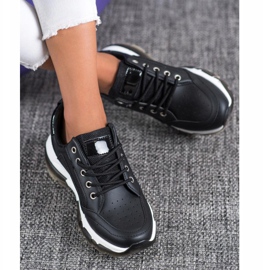 SHELOVET Tenisice od eko kože crna 1