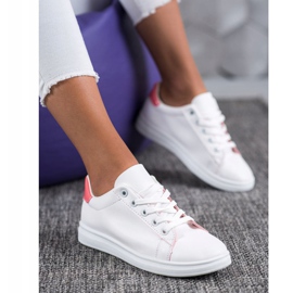 SHELOVET Klasične sportske cipele bijela ružičasta 1