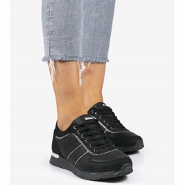 Crne sportske cipele od eko antilopa 6162-Y crna 2