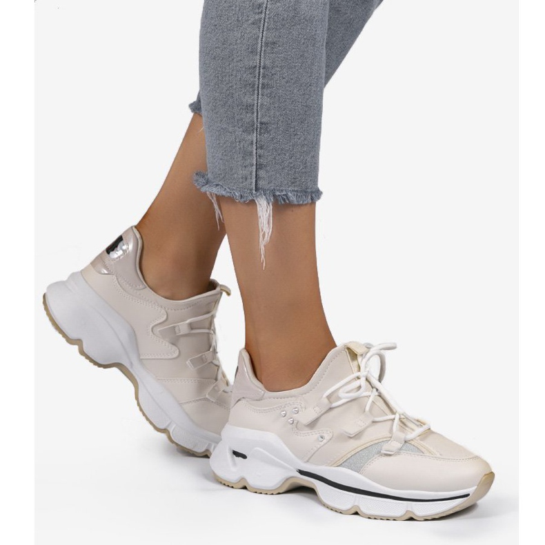 Bež Lycra tenisice C947 2