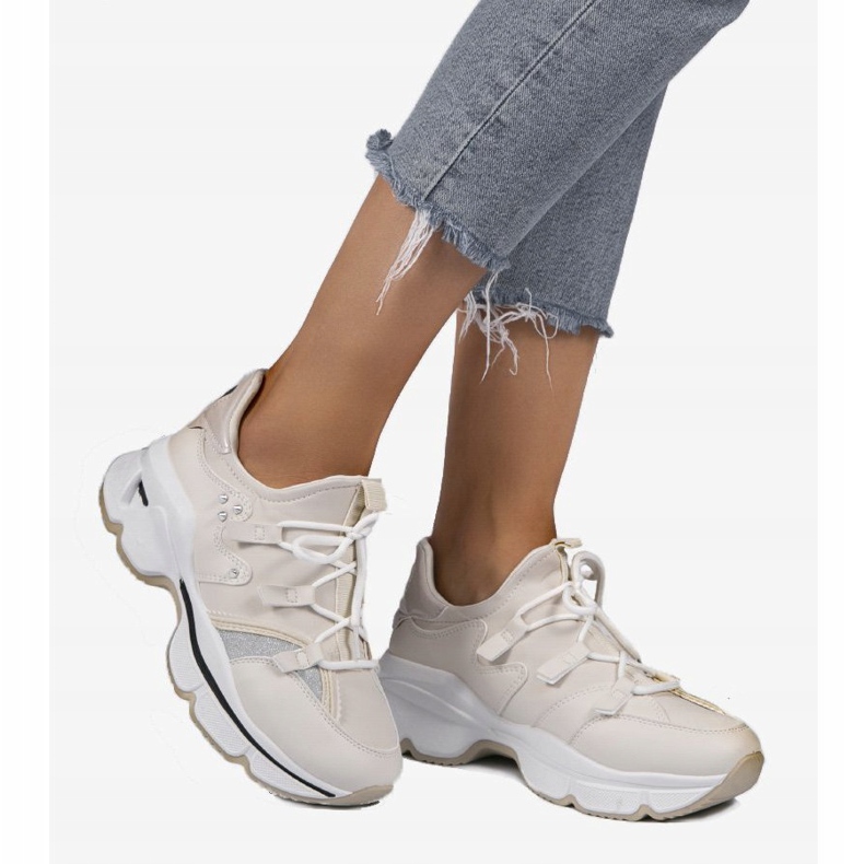 Bež Lycra tenisice C947 1