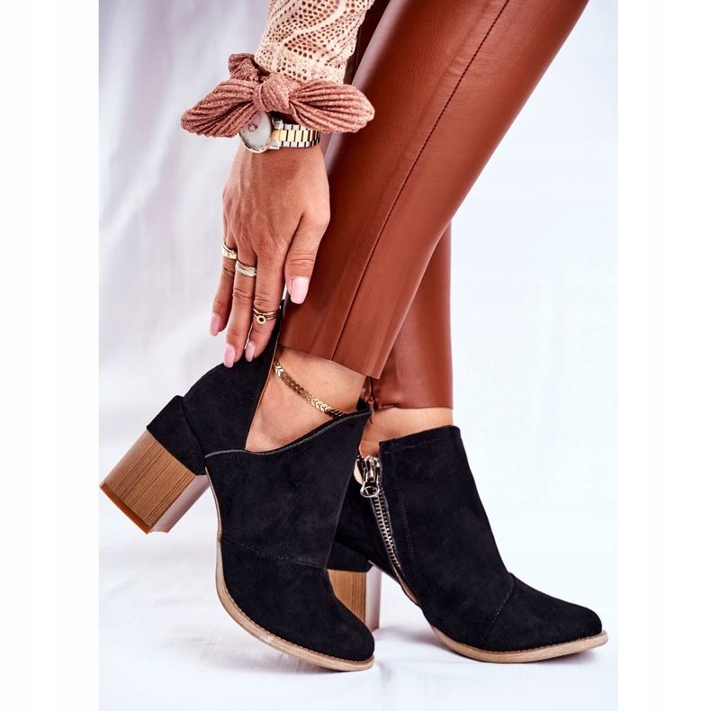 MSMG Ženske čizme na petu crne boje Meliori crna 2