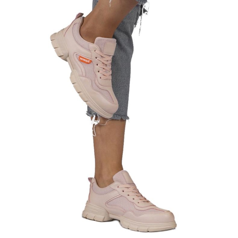 Modne ružičaste sportske cipele C051 ružičasta 1