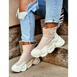 Ženske visoke sportske cipele Big Star White GG274608 bijela 1