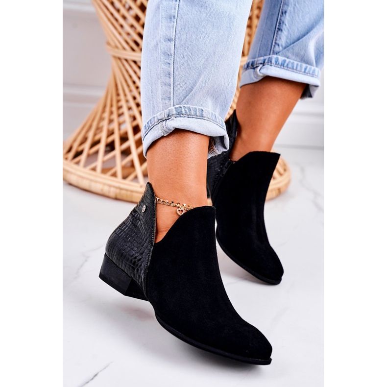 Ženske čizme Maciejka Kožna Crna Zmija 04091-72 crno 1