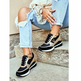 Vinceza Ženske sportske cipele Tenisice crne i zlatne 21-10574 crno žuta boja 1