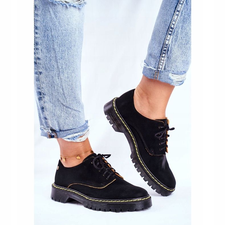 Ženske hlače Oxfords Koža Crna Maciejka 04087-01 crno 2