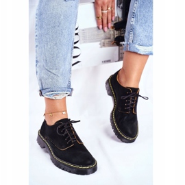 Ženske hlače Oxfords Koža Crna Maciejka 04087-01 1