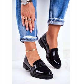 Ženske natikače Lordsy lakirana koža crna Nicole 2589 crno 1