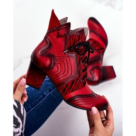 Ženske čizme kožne Maciejka Red 03194 crvena 1