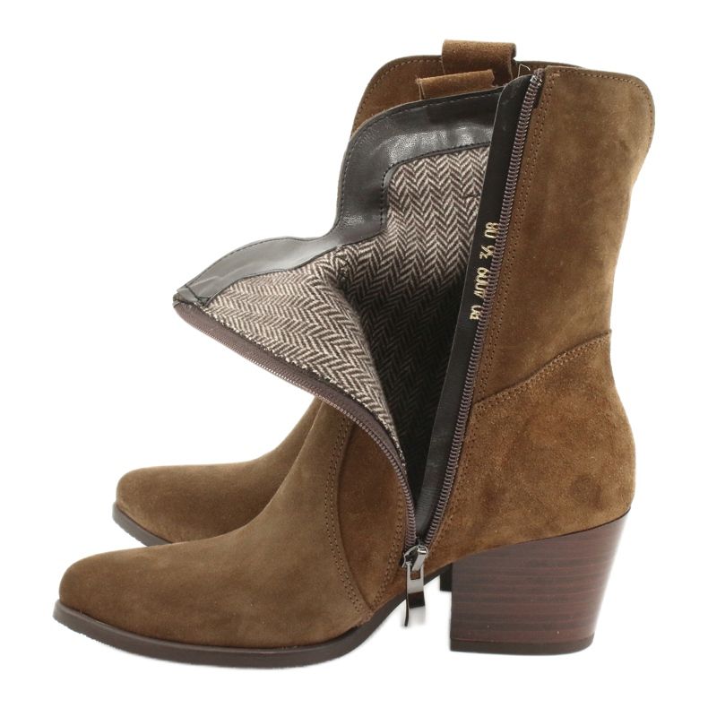 Gamis 4009 kožne kaubojske čizme od antilopa smeđa 4