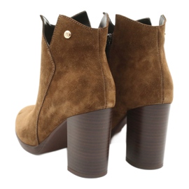 Gamis Kožne čizme od antilopa na stupu 4018 smeđa 3