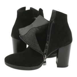 Gamis Kožne gležnjače od brušene kože 4018 crne crno 4