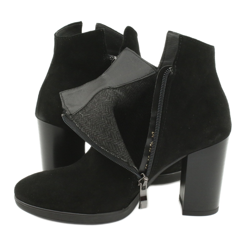 Gamis Kožne gležnjače od brušene kože 4018 crne crno 4