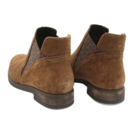 Gamis Gležnjače od brušene kože 4036 smeđe smeđa 5