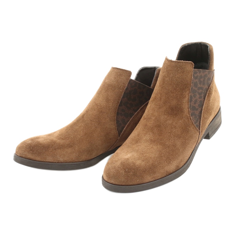 Gamis Gležnjače od brušene kože 4036 smeđe smeđa 2