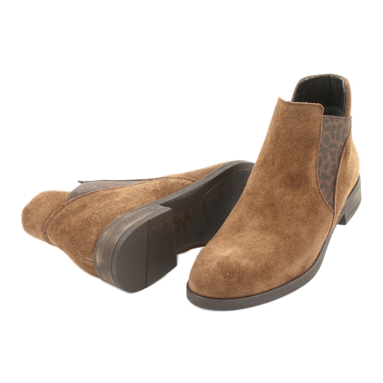 Gamis Gležnjače od brušene kože 4036 smeđe smeđa 3