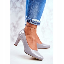 Ženske pumpe Sergio Leone Grey Lacquered Orsola siva 1