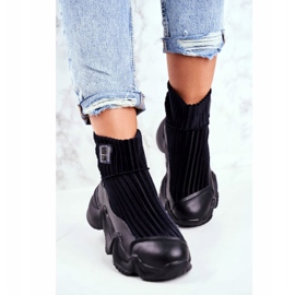 Ženske visoke sportske cipele Big Star Black GG274607 crna 2