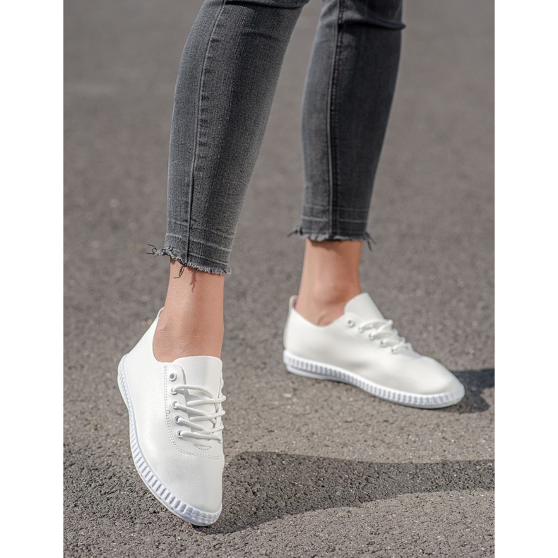 SHELOVET Bijele tenisice s eko kožom bijela 1