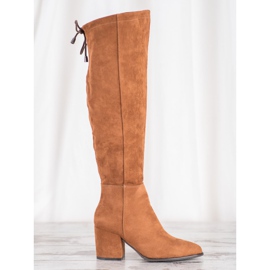 VINCEZA čizme od antilopa smeđa 2