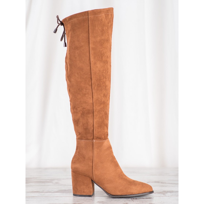 VINCEZA čizme od antilopa smeđa 2