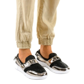 Crno-zlatne sportske cipele na klizanje B120-2 crna zlatni 1