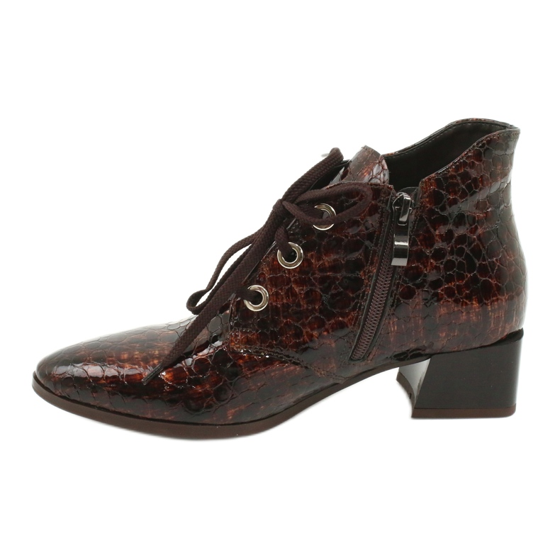 Gamis Lakirane čizme od zmijske kože 4055 smeđa 1