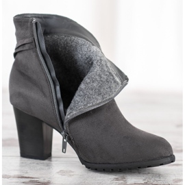 Goodin Sive čizme s ukrasnim pojasom siva 1