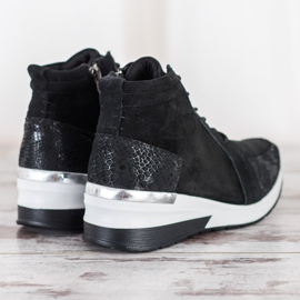 Filippo Kožne čizme na vezanje crna 1