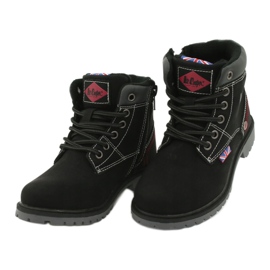 Dječji traperi vezani na crnom patentnom zatvaraču Lee Cooper crna 2