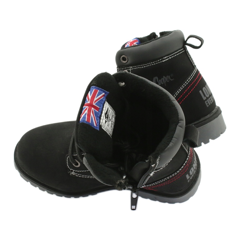 Dječji traperi vezani na crnom patentnom zatvaraču Lee Cooper crna 4