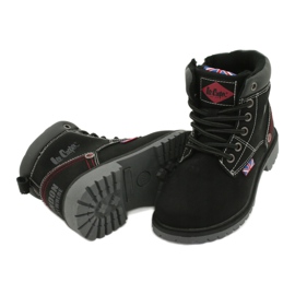 Dječji traperi vezani na crnom patentnom zatvaraču Lee Cooper crna 3