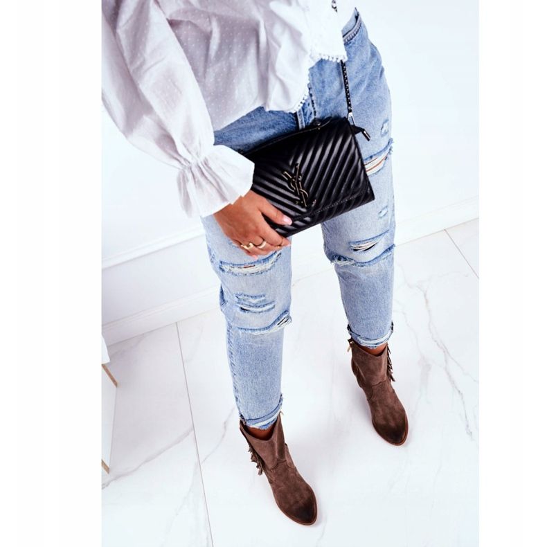 Exquisite Ženske Cappuccino kožne čizme Quintana na visoku petu smeđa 2