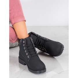 Seastar Crno vezani traperi crna 1