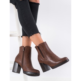 Weide Udobne čizme na post smeđa 2