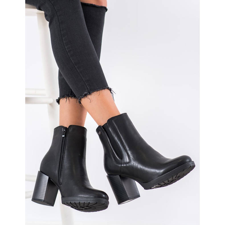 Weide Udobne čizme na post crna 1