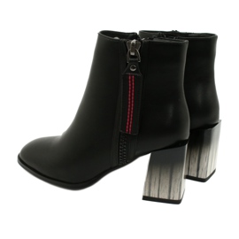 Ženske elegantne crne gležnjače na petu Filippo DBT1548/20 BK crno 3