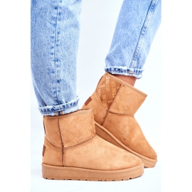 Ženske smeđe tople čizme za snijeg Big Star GG274559 smeđa 2