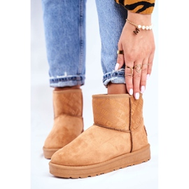 Ženske smeđe tople čizme za snijeg Big Star GG274559 smeđa 1