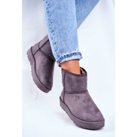 Ženske sive tople čizme za snijeg Big Star GG274558 siva 2