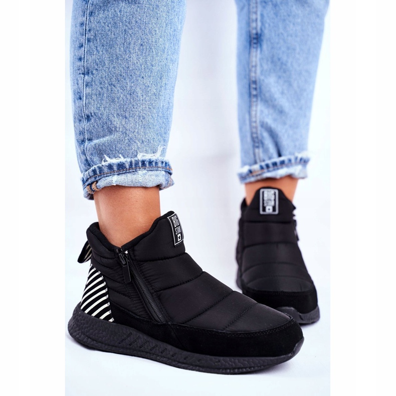 Ženske omladinske čizme za snijeg Big Star Black GG274470 crno 1