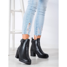 Weide Udobne čizme na post crno 2